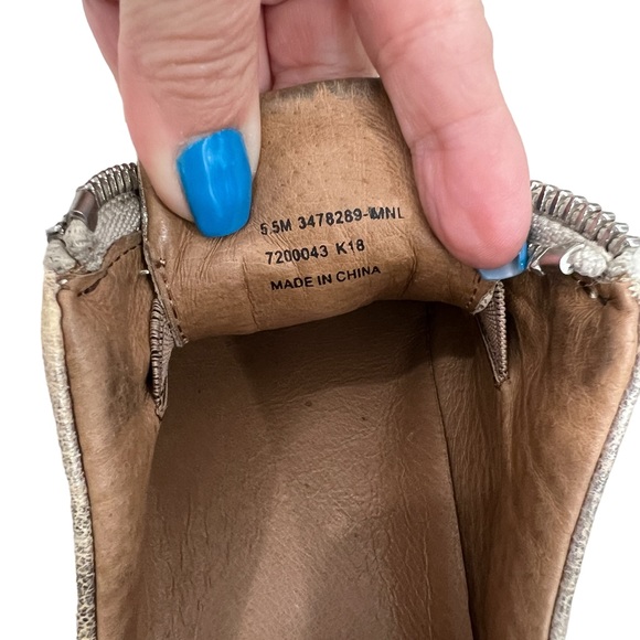 Frye Lena metallic leather zip low sneakers women’s size 5.5 - Picture 5 of 6